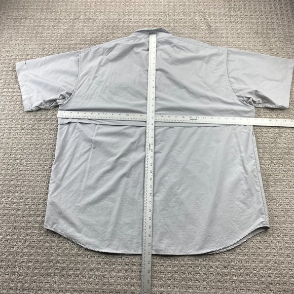 Columbia PFG Bahama OMNI-SHADE Shirt Men Extra Large XL Gray Button Down Outdoor - Picture 11 of 14